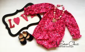 12-18 month Rose Garden Long Sleeve Bubble Romper