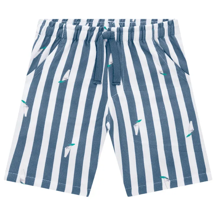 2 Piece Boys Shirt & Striped Shorts