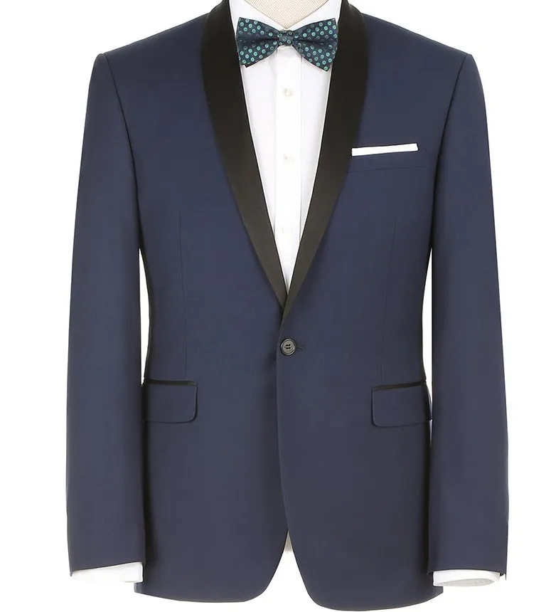 (38L) Blue 2 Piece Tuxedo Shawl Lapel Slim Fit