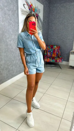 4277 Knit denim romper