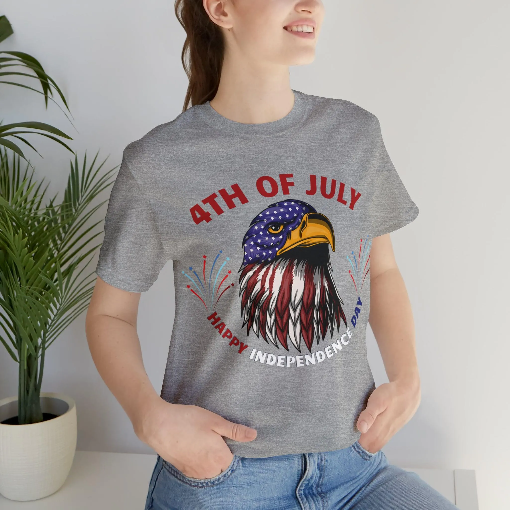 4th of July shirt, Happy Independence Day shirt, Casual Top Tee