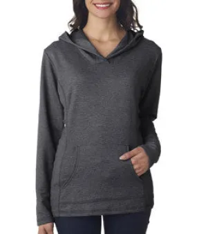 72500L Anvil Ladies' Hooded French Terry Fleece Heather Dark Grey