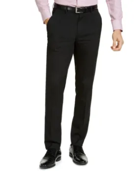 Alfani Mens Slim fit Dress Pants 34 / 30 Black Solid
