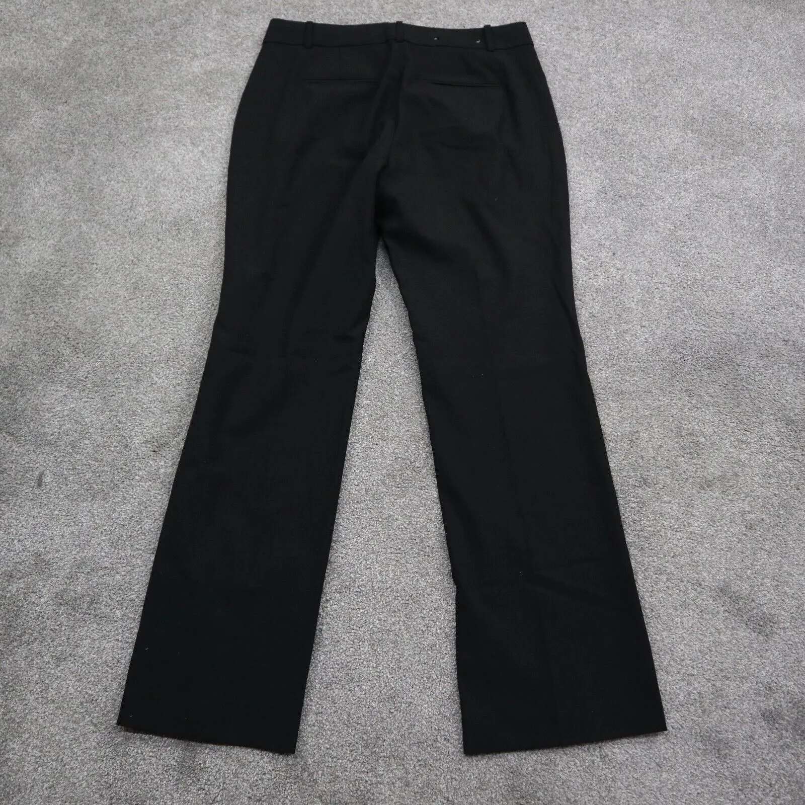Ann Taylor Women Dress Pant Slash Pockets Wide Leg Mid Rise Black Size 6