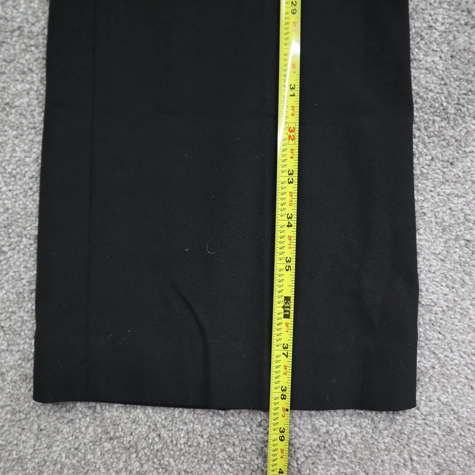 Ann Taylor Women Dress Pant Slash Pockets Wide Leg Mid Rise Black Size 6