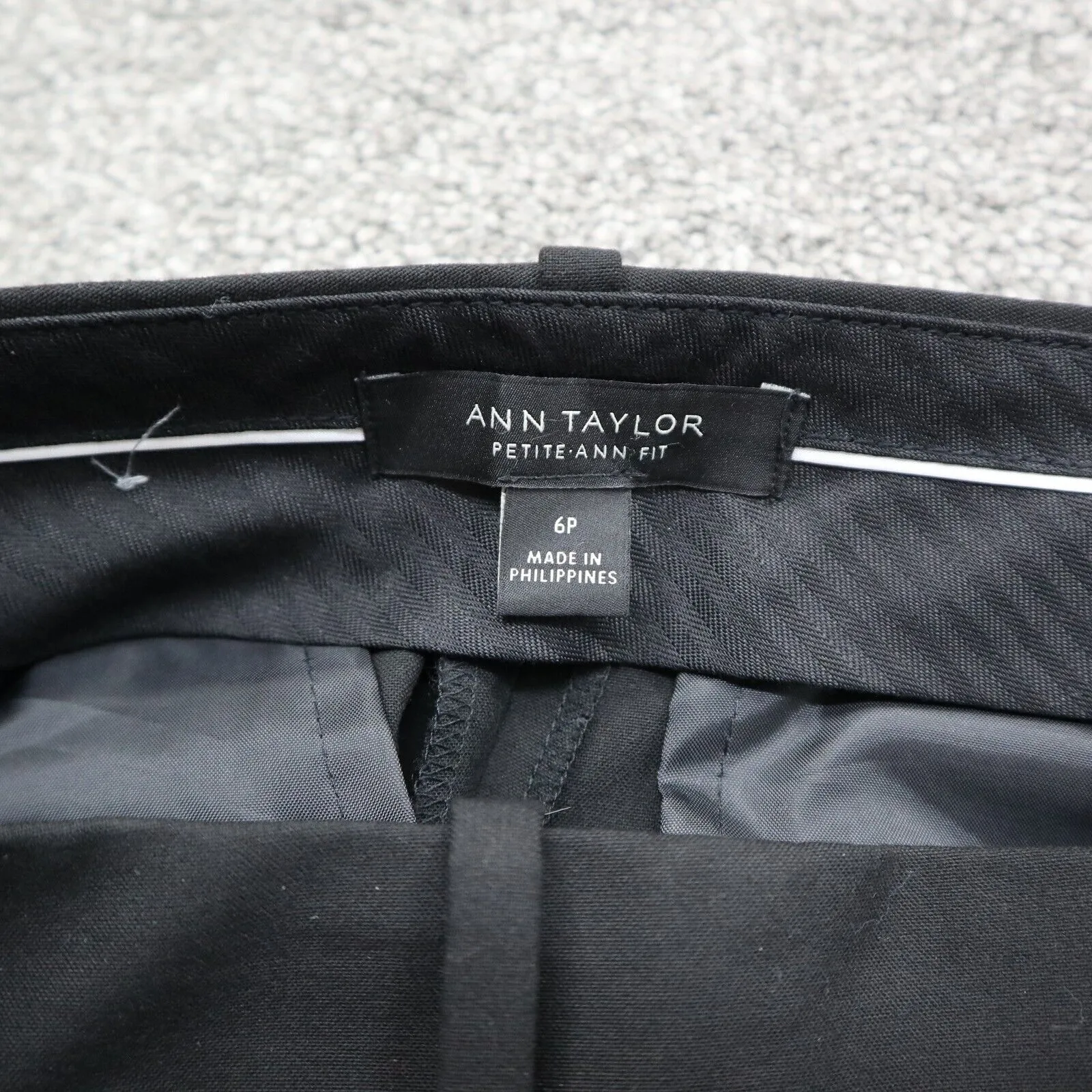Ann Taylor Women Dress Pant Slash Pockets Wide Leg Mid Rise Black Size 6