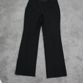 Ann Taylor Women Dress Pant Slash Pockets Wide Leg Mid Rise Black Size 6