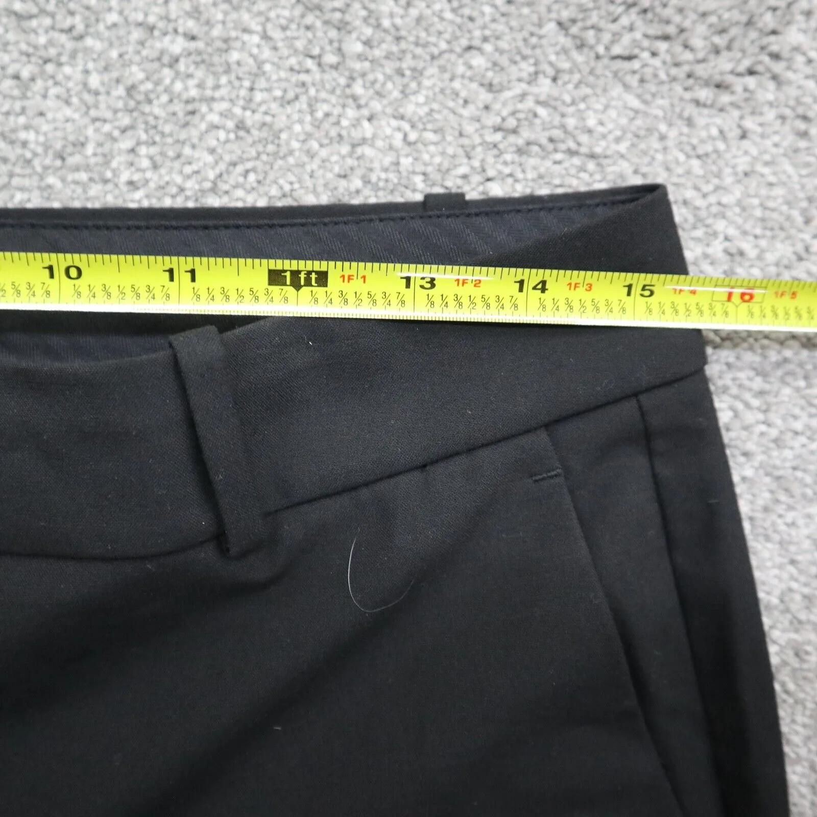 Ann Taylor Women Dress Pant Slash Pockets Wide Leg Mid Rise Black Size 6