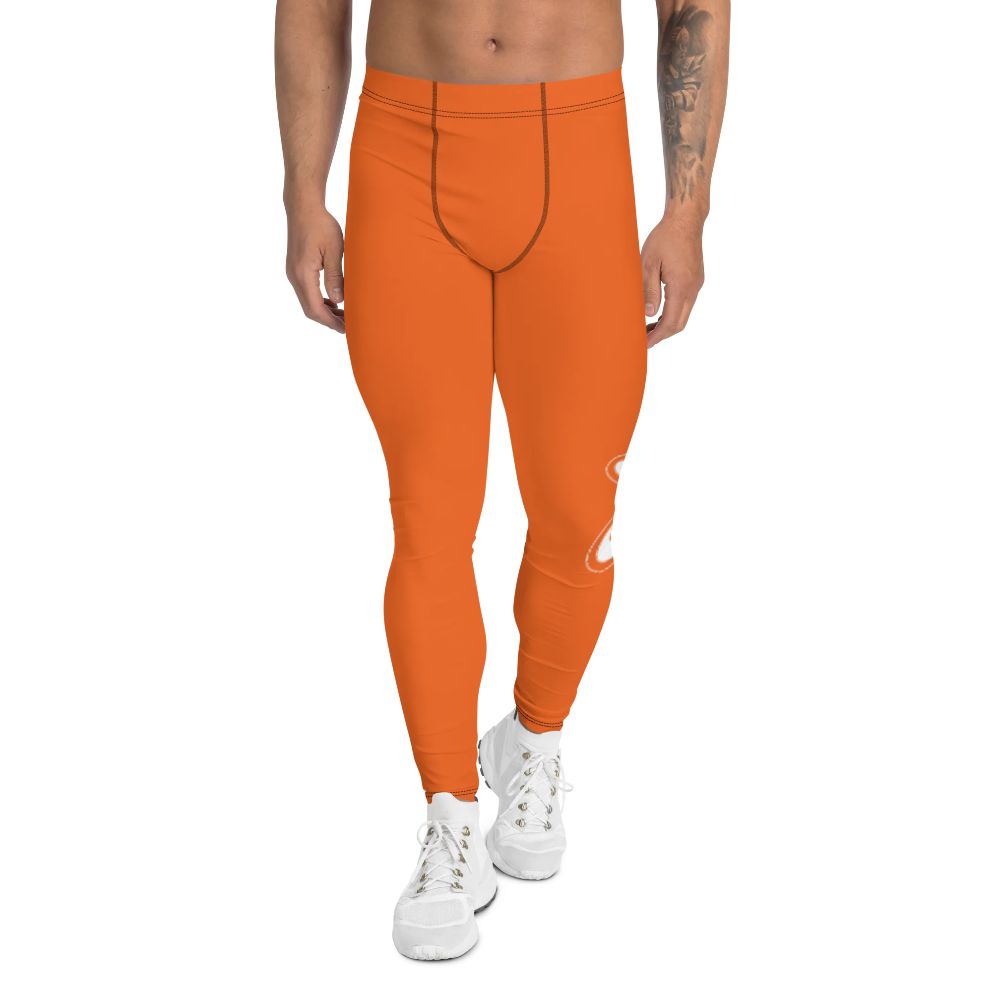 Athletic Apparatus Orange White logo V3 Men's Leggings