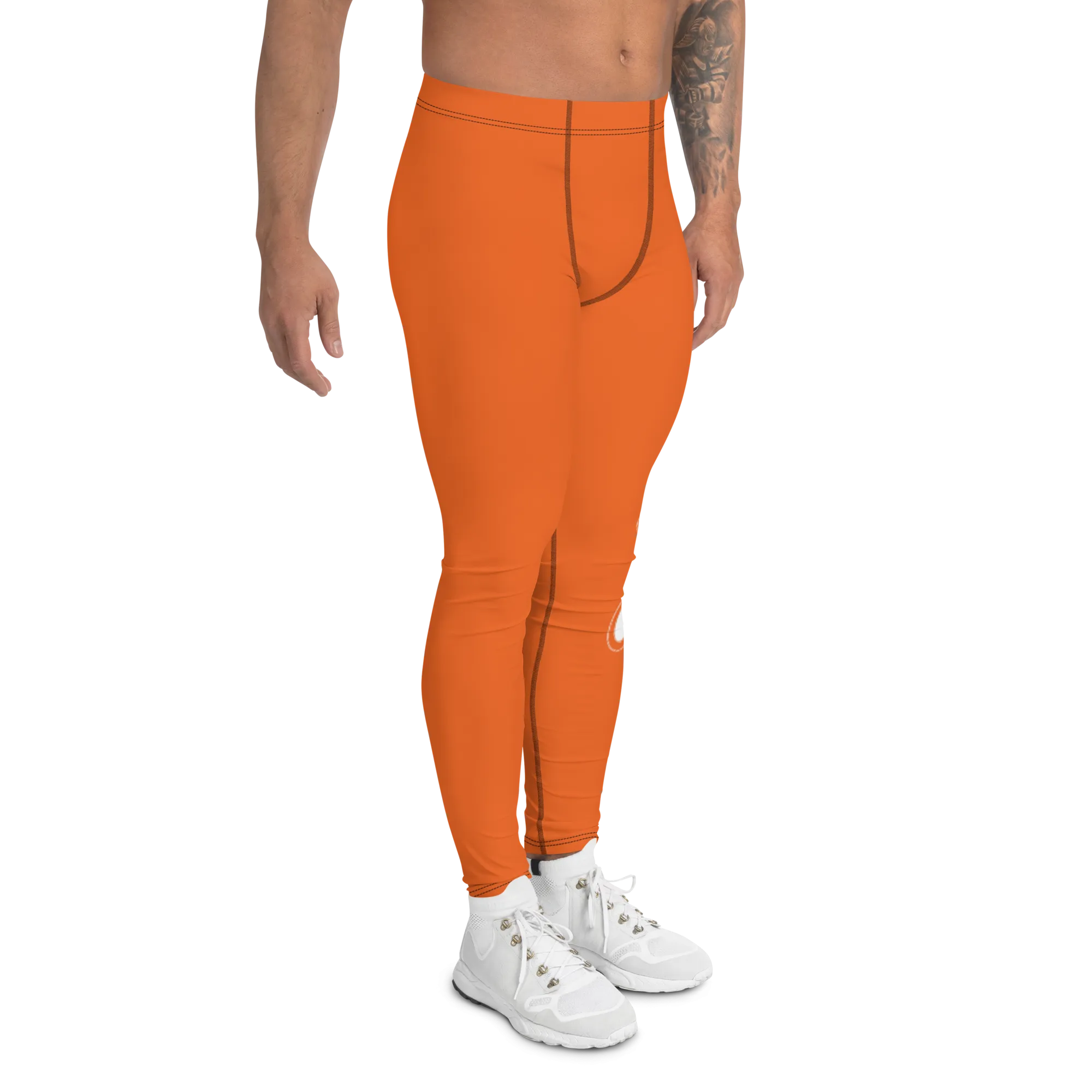 Athletic Apparatus Orange White logo V3 Men's Leggings