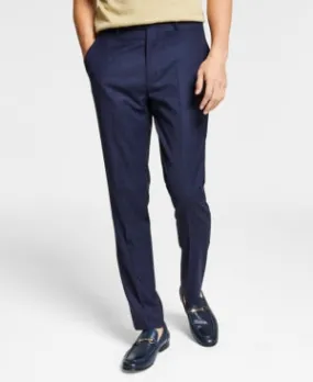 Bar Iii Mens Skinny fit Dress Pants 34 / 32 Blue Plaid