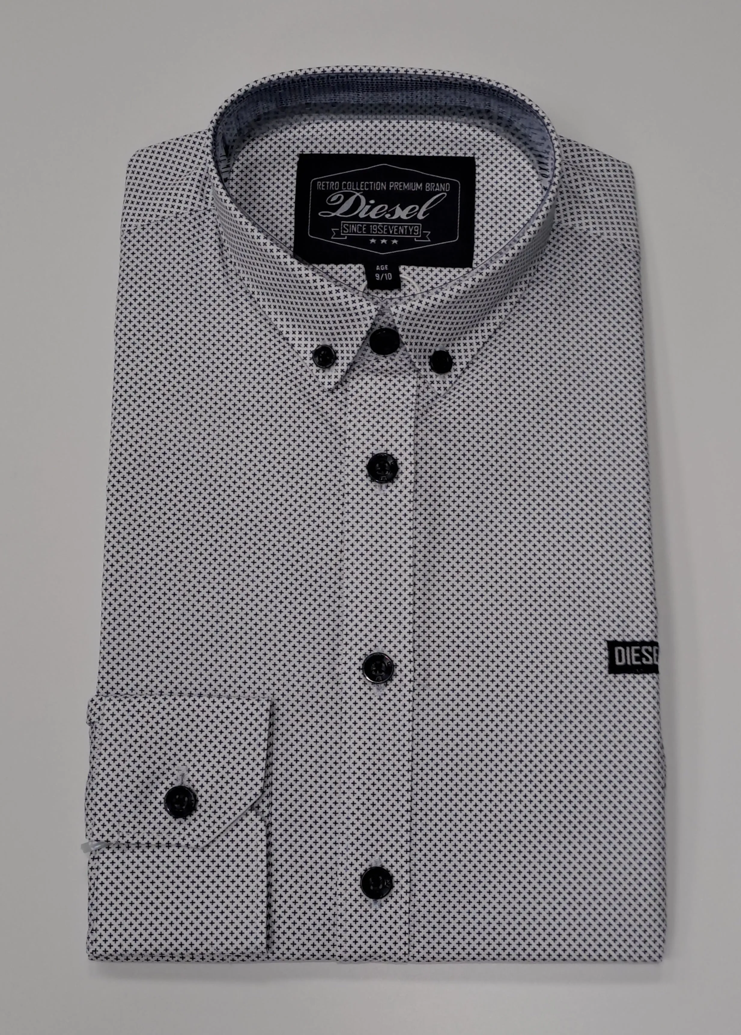 Boys Diesel Evan Long Sleeve Shirt 924 - White