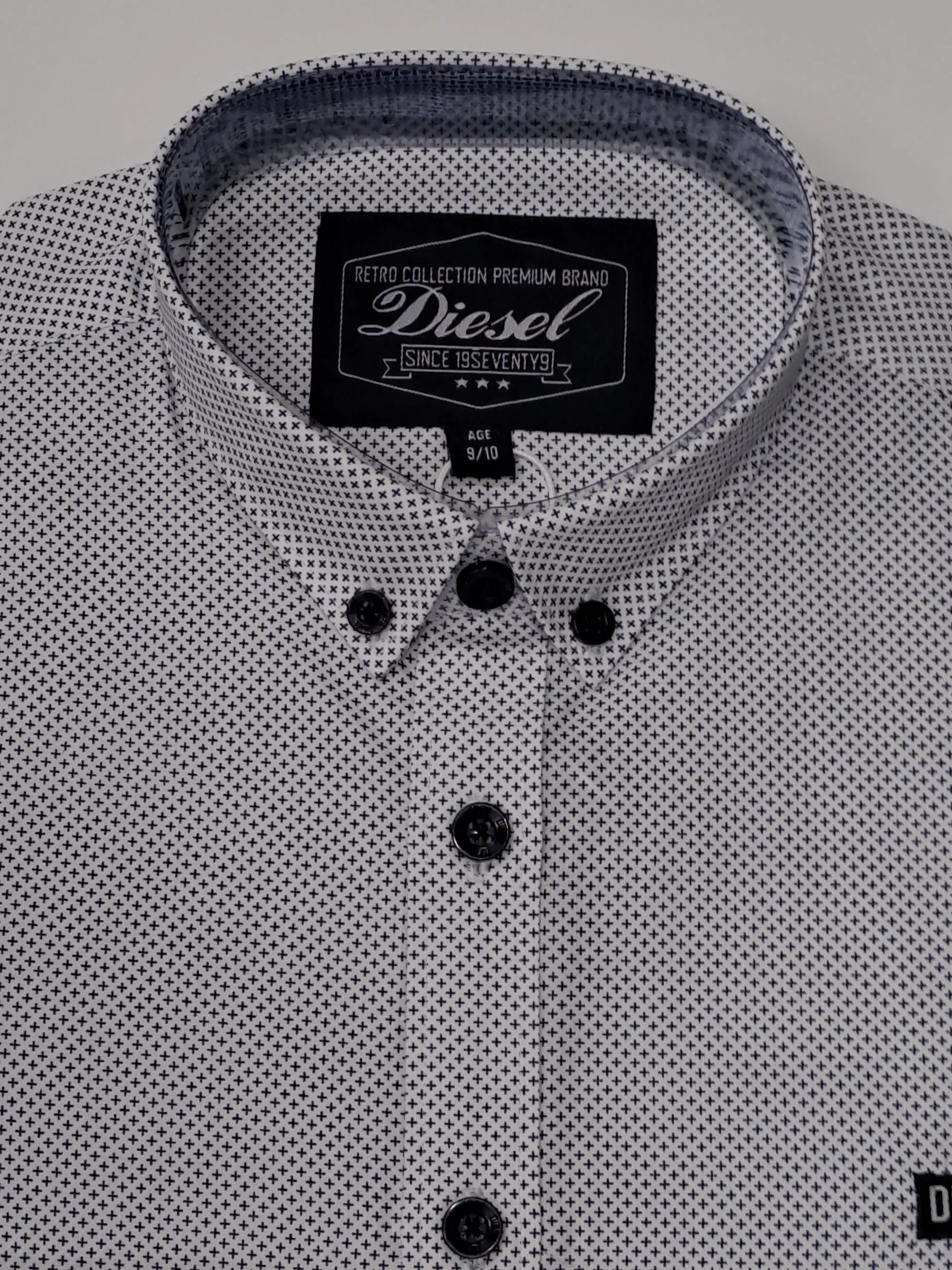 Boys Diesel Evan Long Sleeve Shirt 924 - White