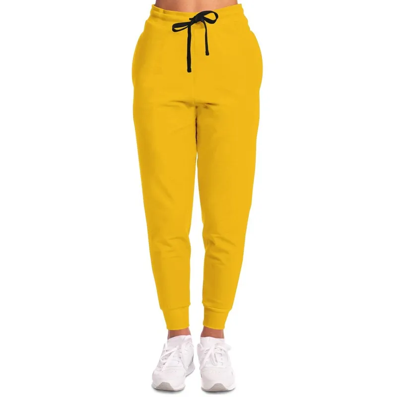 Bright Orange Yellow Joggers | Unisex | with PLUS sizes | Bright Pure Orange Yellow | C0M25Y100K0