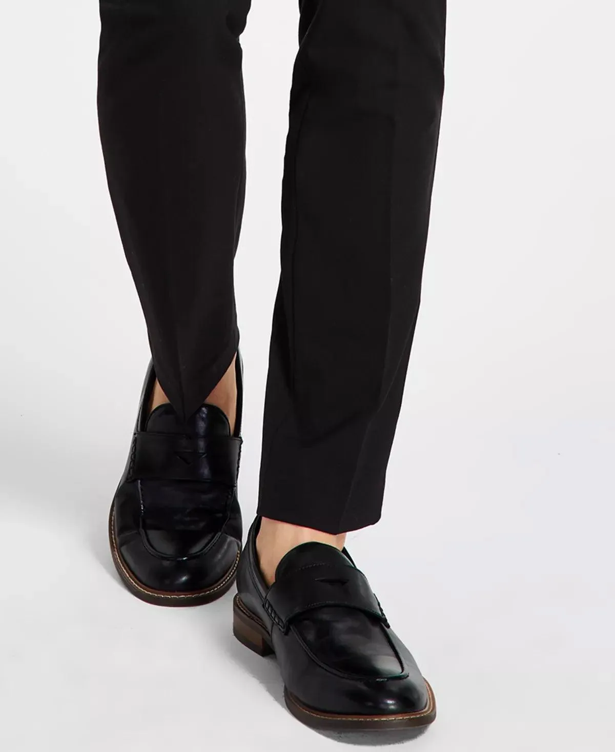 Calvin Klein Mens Skinny fit Dress Pants 36 / 30 Black Solid Stretch