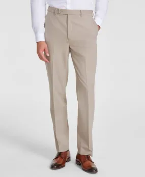 Calvin Klein Mens Slim fit Dress Pants 36 / 34 Beige Solid