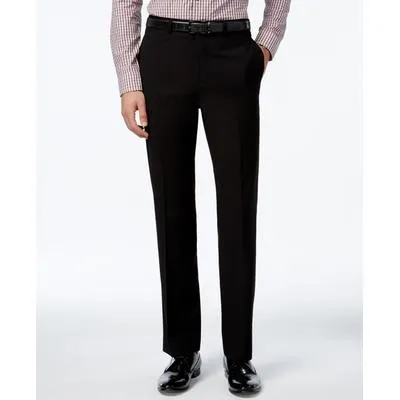 Calvin Klein Mens Slim fit Dress Pants 38 / 32 Black Solid Stretch