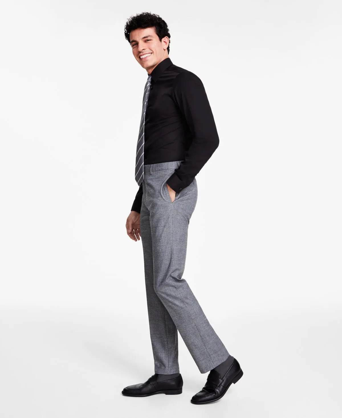 Calvin Klein Mens Slim fit Dress Pants 40 / 32 Black Stretch