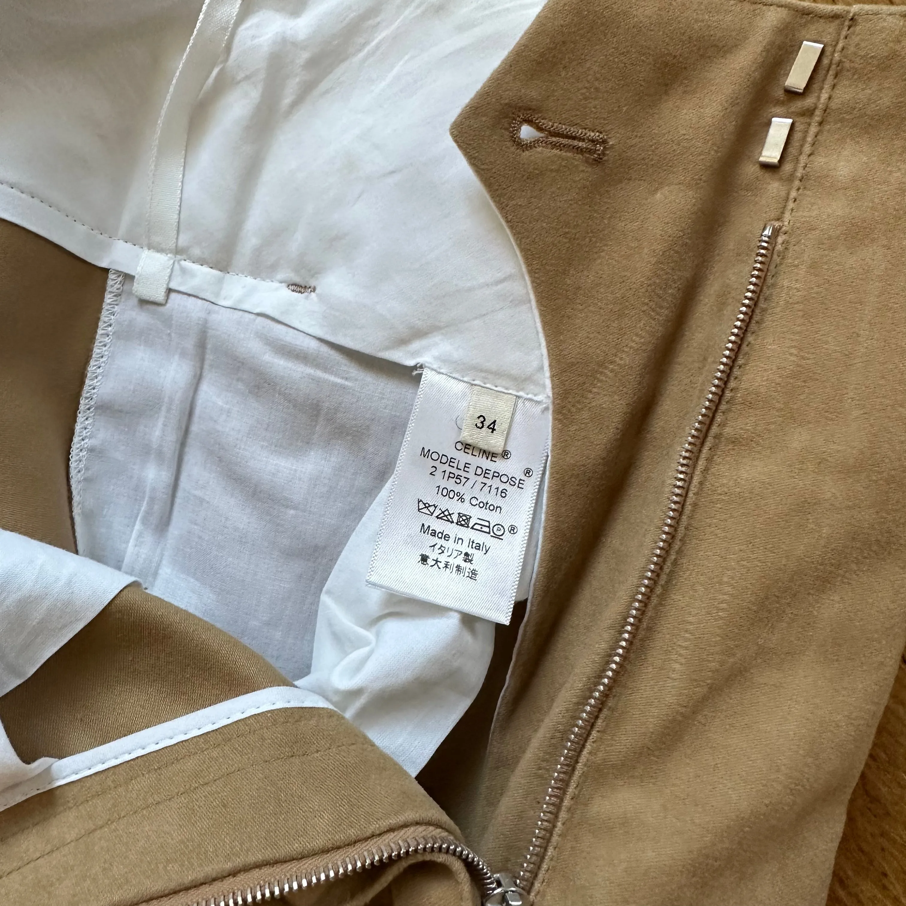 Celine by Phoebe Philo Flared Moleskin Pants