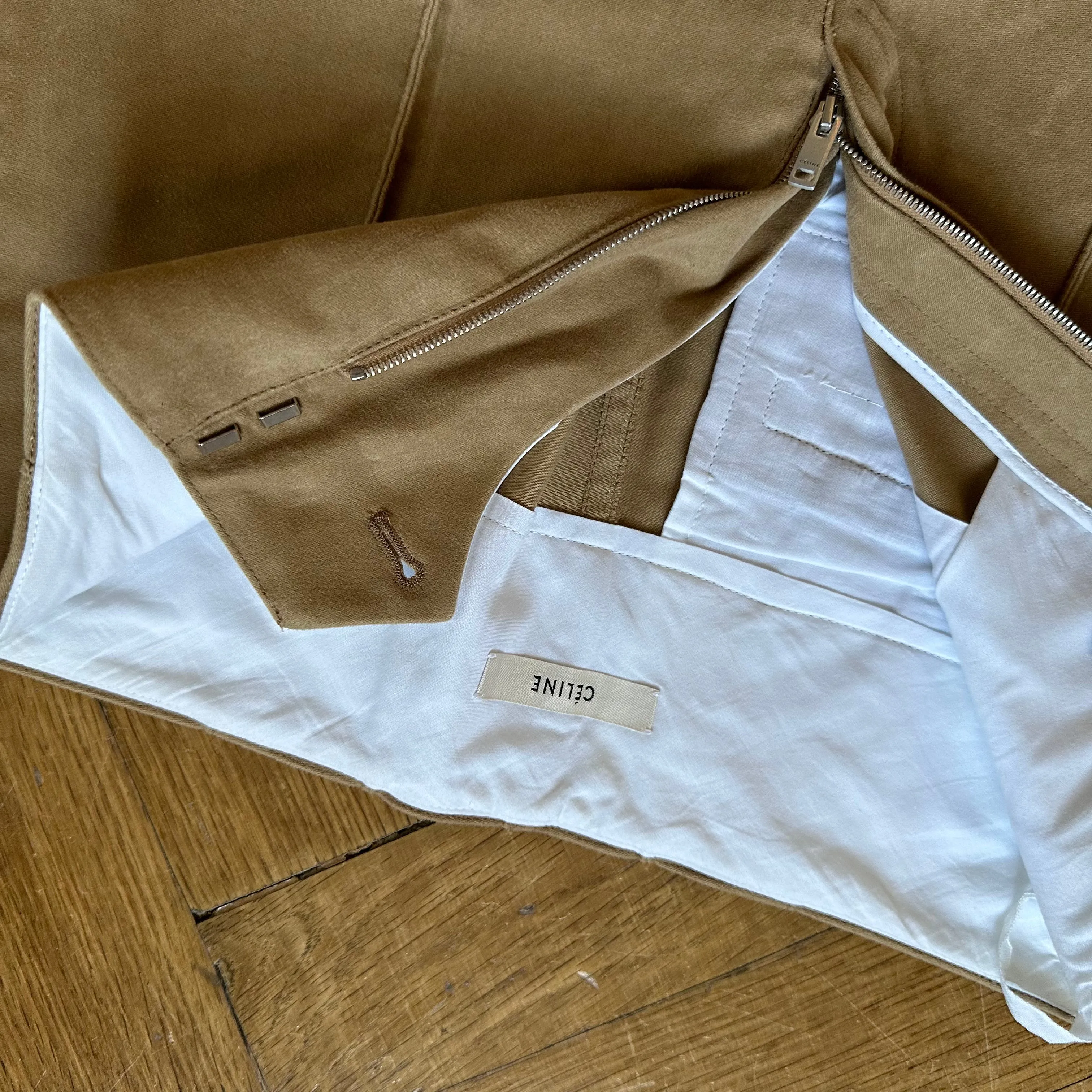 Celine by Phoebe Philo Flared Moleskin Pants