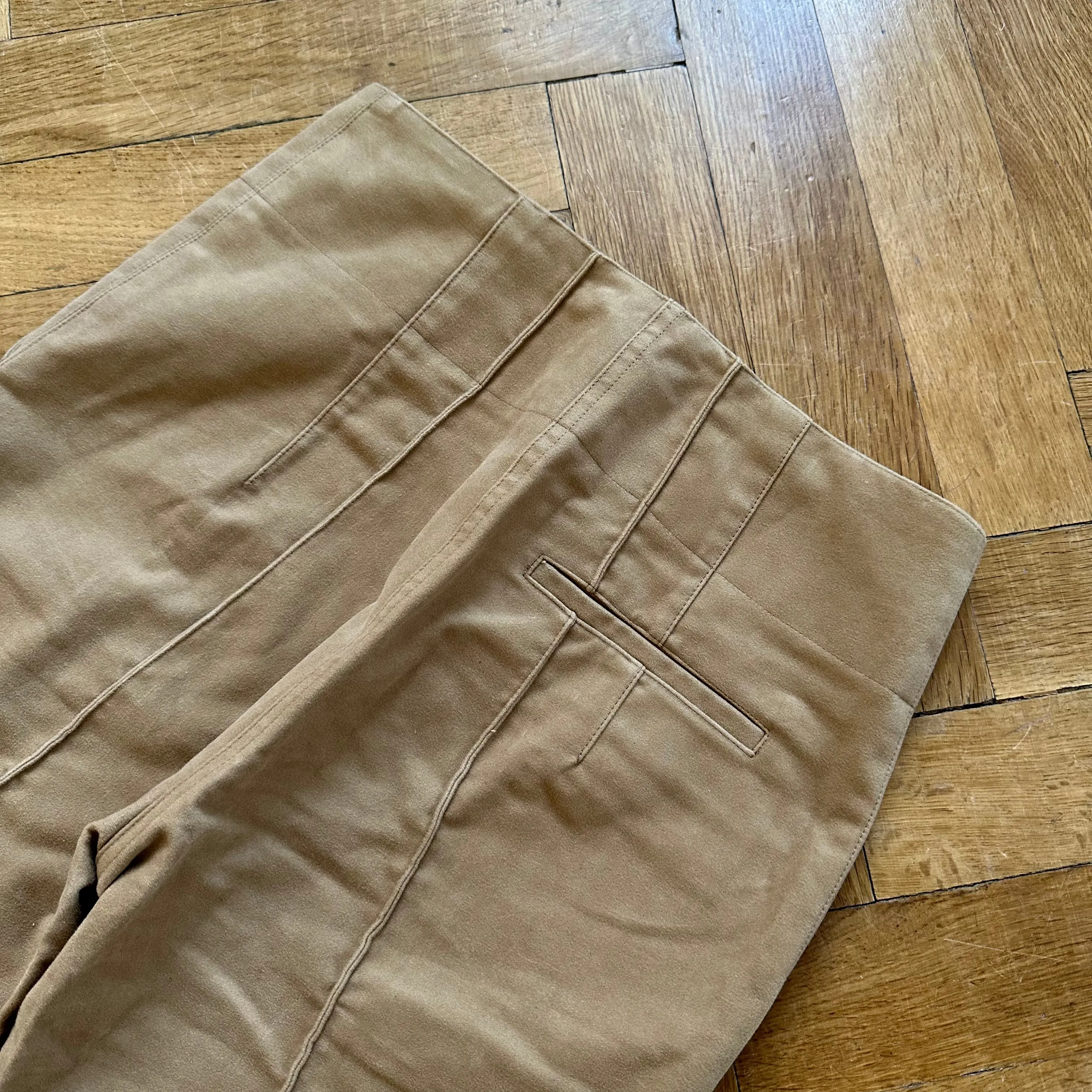 Celine by Phoebe Philo Flared Moleskin Pants