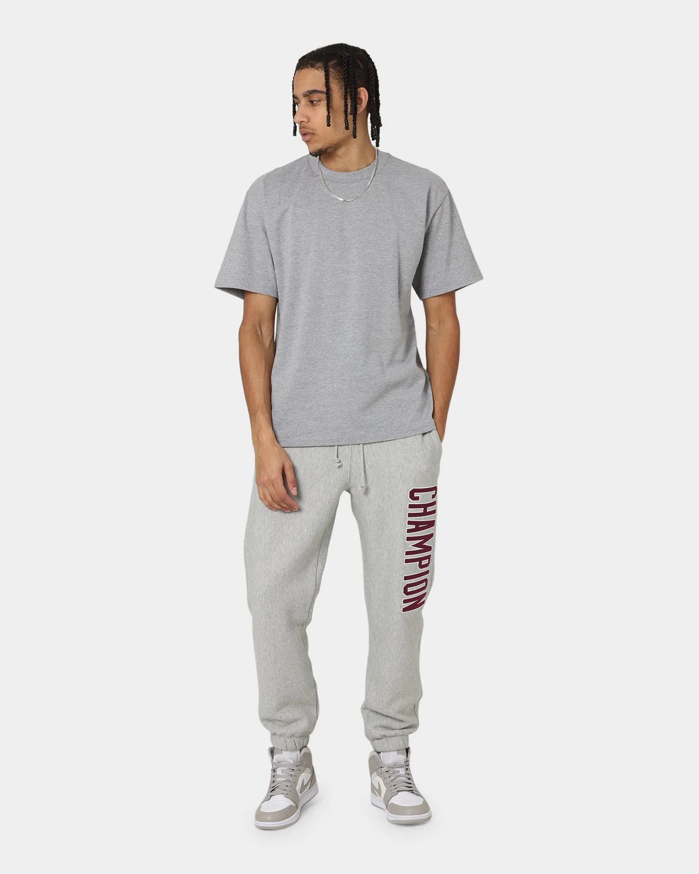 Champion Reverse Weave Collegiate Heritage Joggers Oxford Heather
