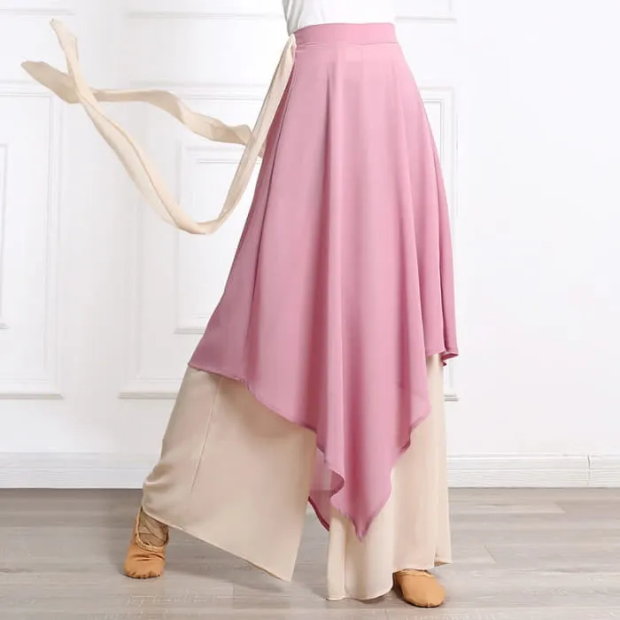 Chic High Waist Lace Up Flowy Wide Leg Casual Pants