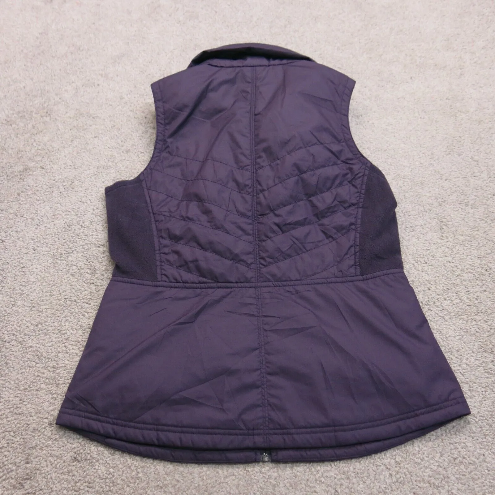 Columbia Sportswear Womens Quilted Vest Jacket Full Zip Up Purple Size Small