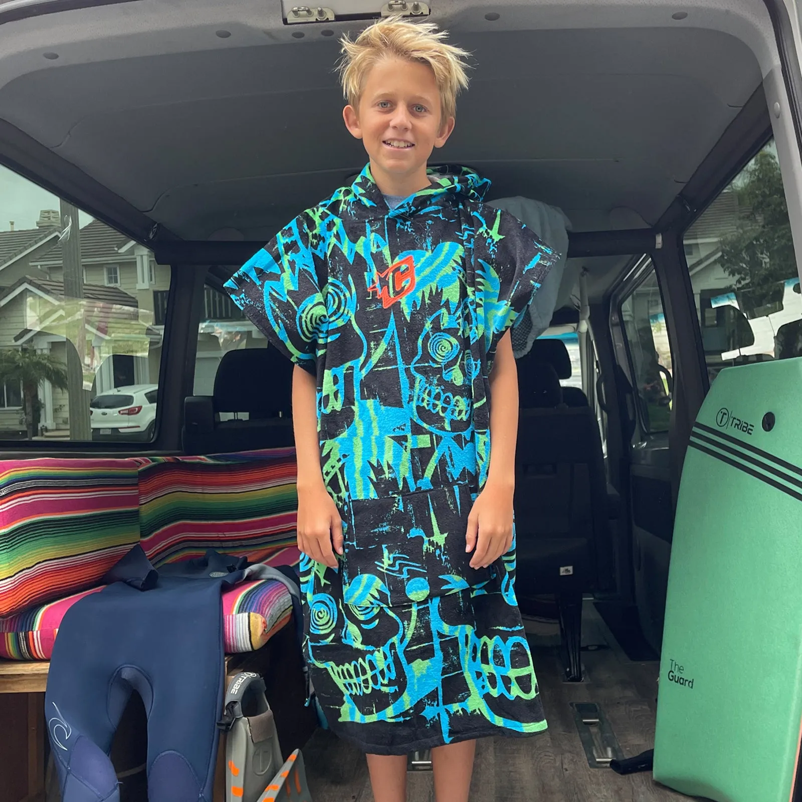 Creatures Of Leisure Grom Poncho - Cyan GN
