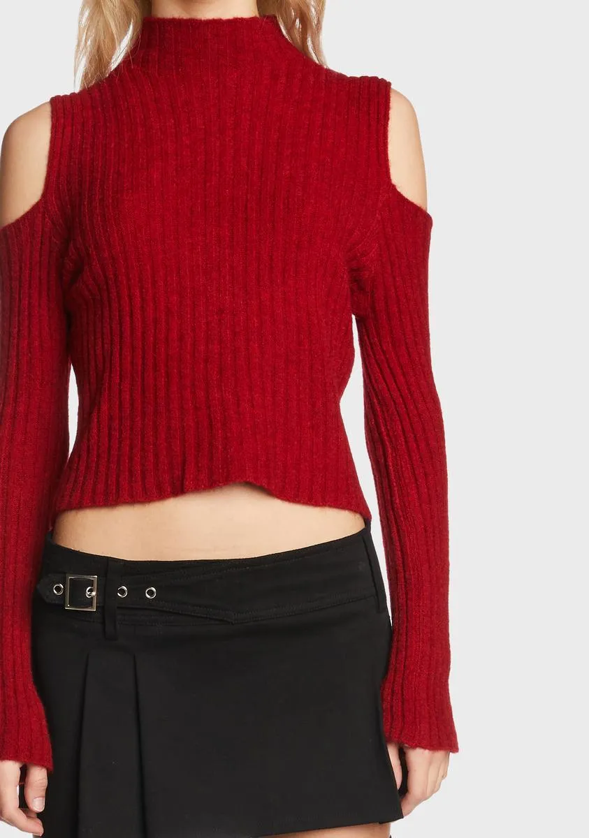 Crimson Play It Off Turtleneck Sweater