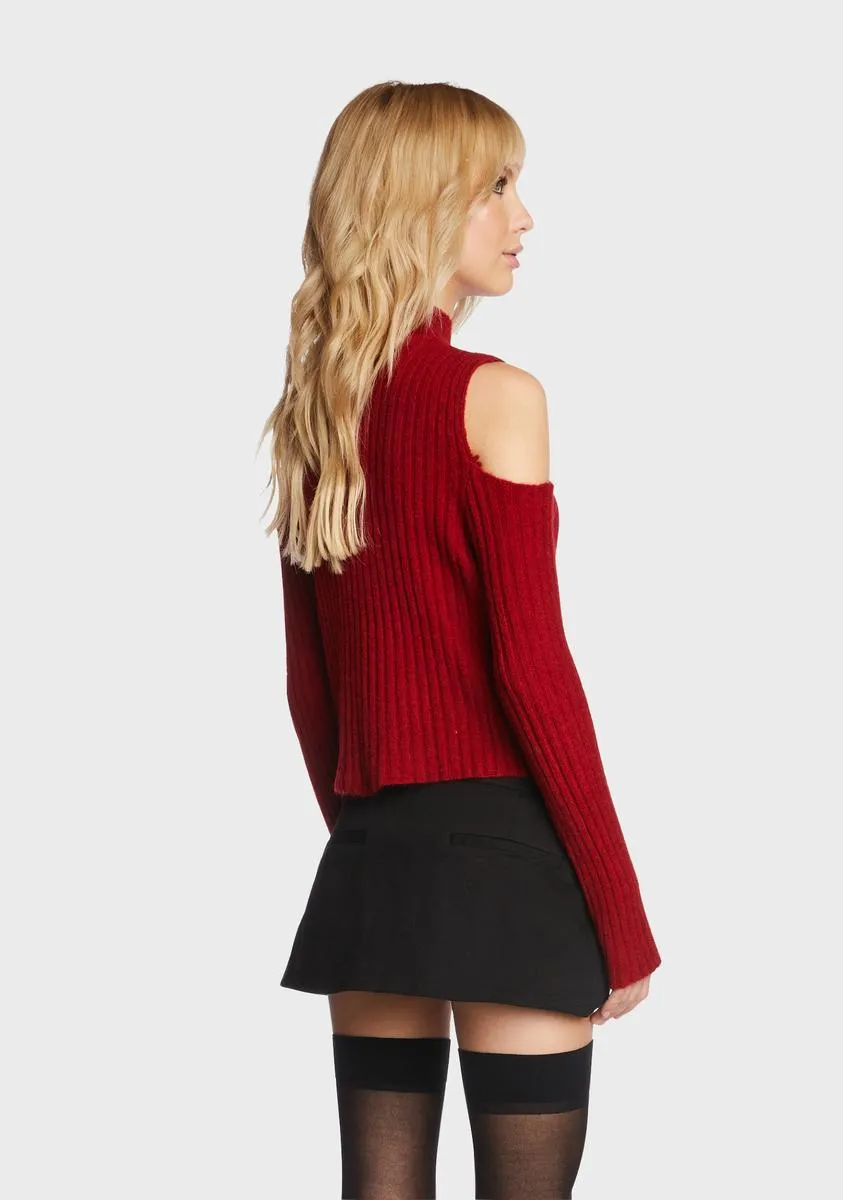 Crimson Play It Off Turtleneck Sweater