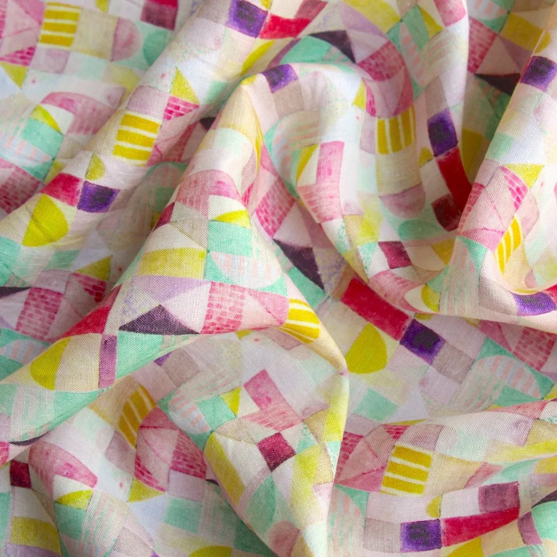 Cubic Pink Washed Linen