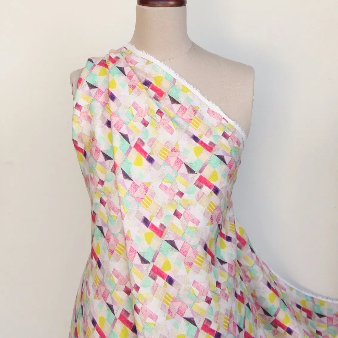 Cubic Pink Washed Linen