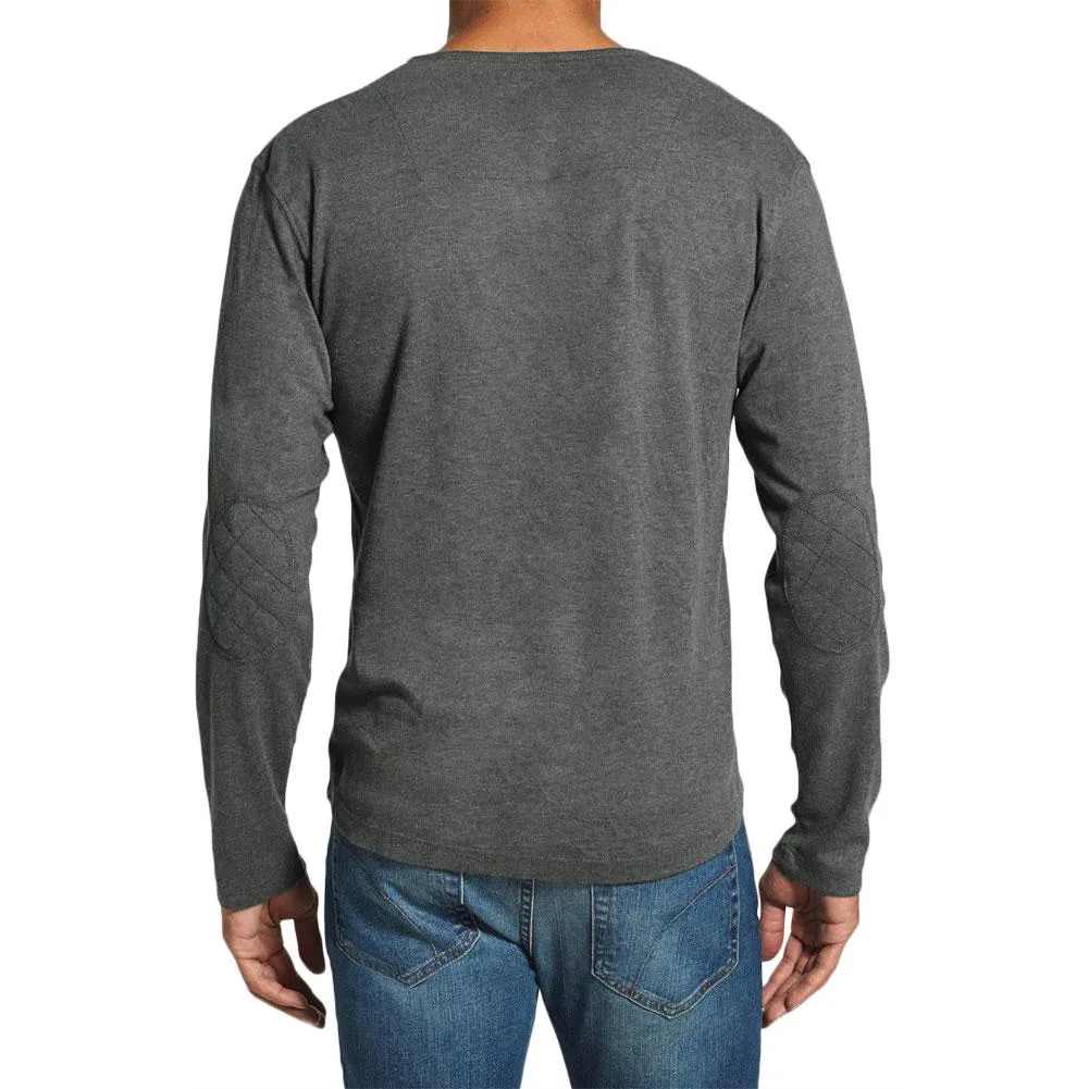 Detroit Red Wings - Chest Logo Primo Adult Henley Long Sleeve T-Shirt