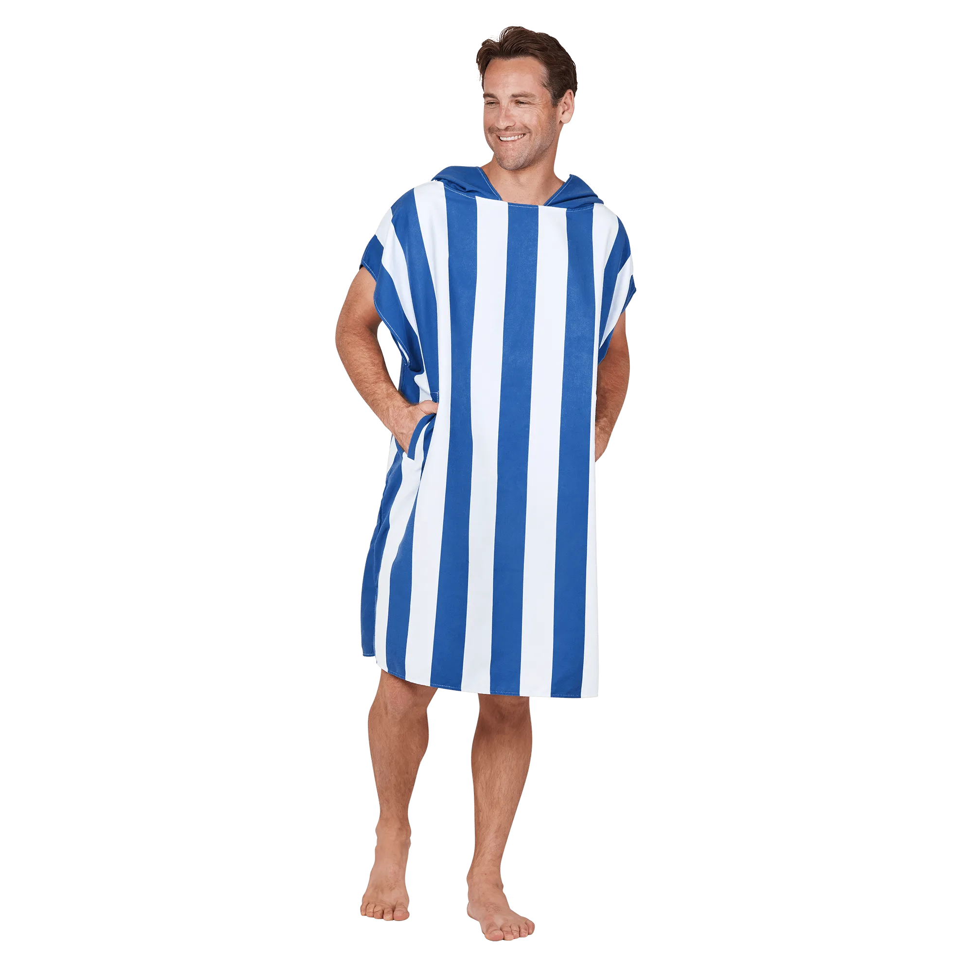 Dock & Bay Whitsunday Blue Poncho Stripe Small