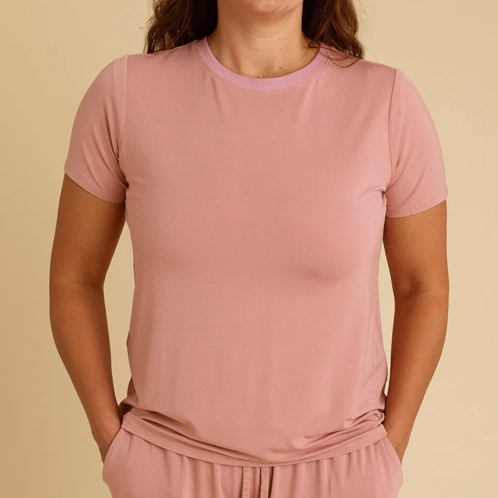 Dusty Rose Women's Crew Neck Tee