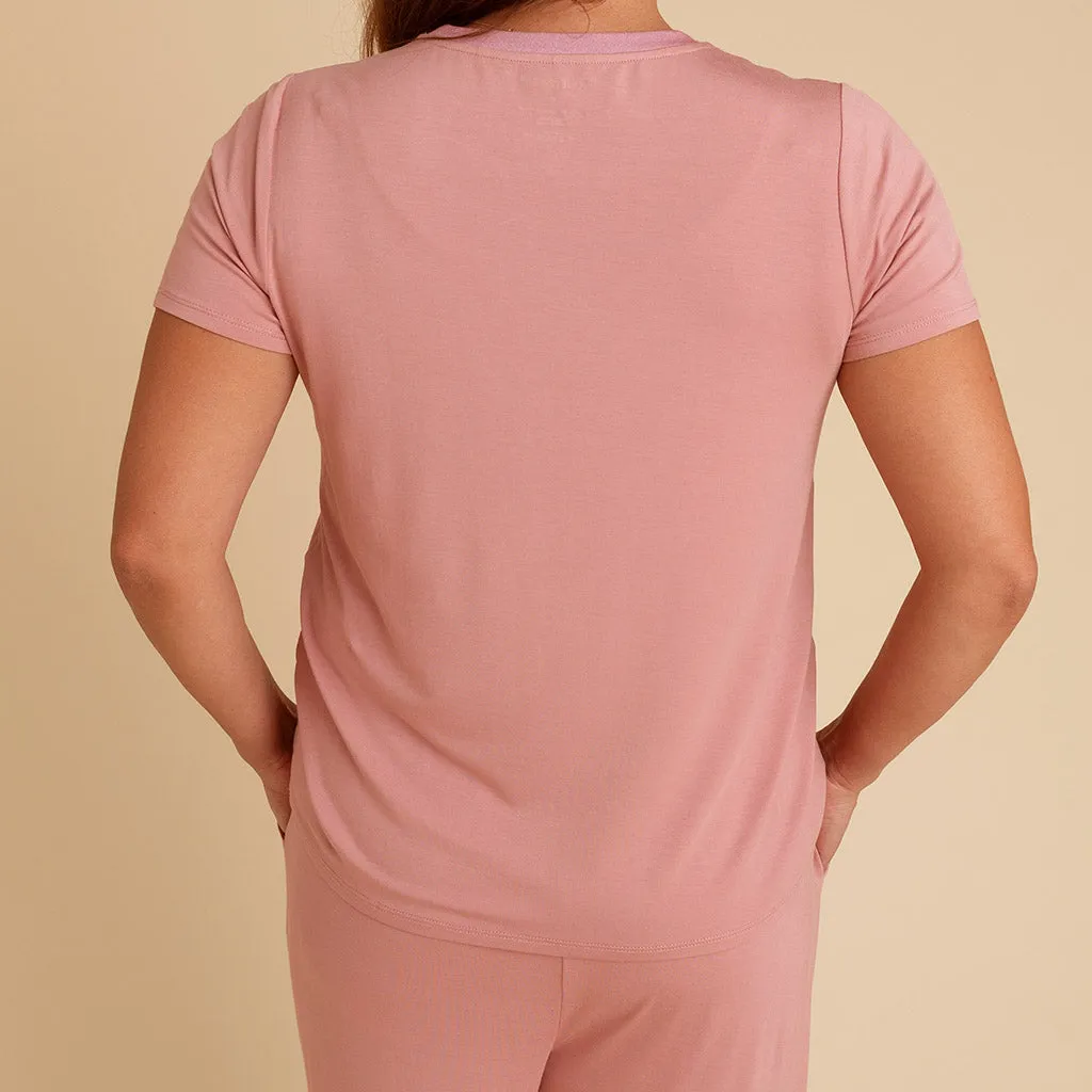 Dusty Rose Women's Crew Neck Tee