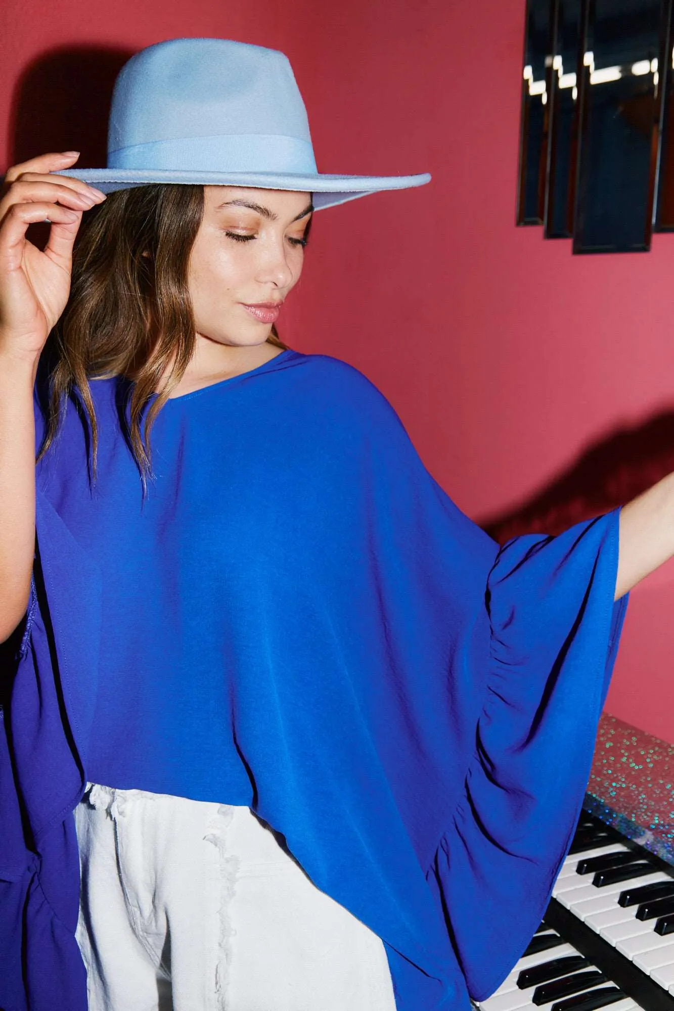 Fantastic Fawn Poncho Blouse