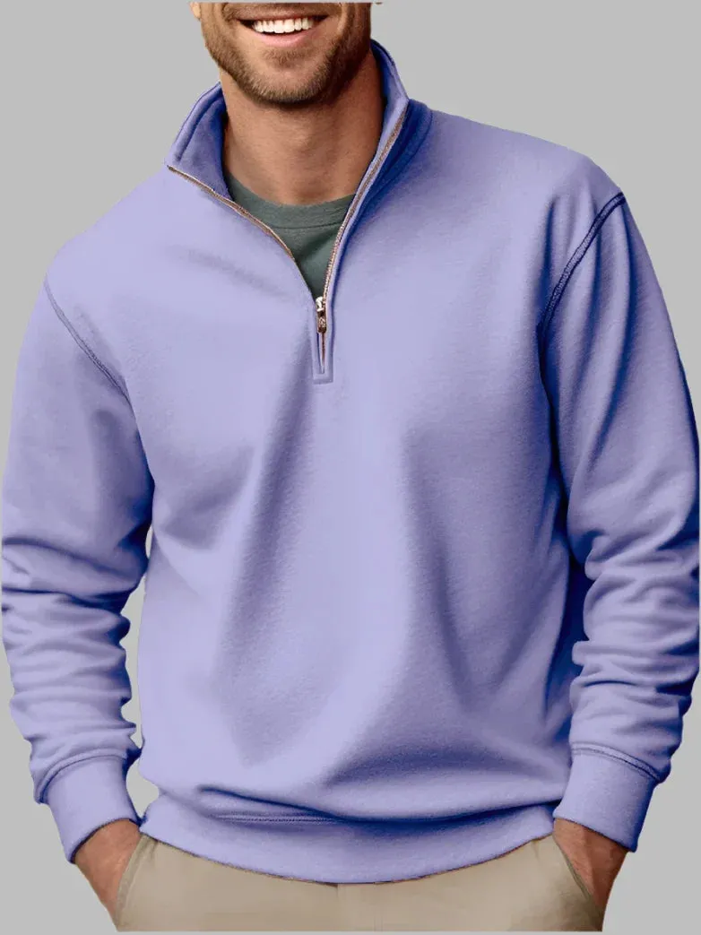 Floris Troyer | Lässiger Herrenpullover mit Reißverschluss für die Freizeit