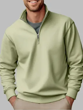 Floris Troyer | Lässiger Herrenpullover mit Reißverschluss für die Freizeit