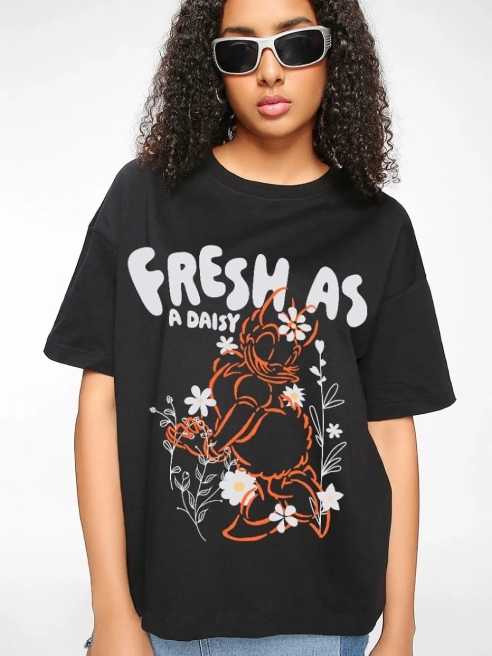 Fresh As A Daisy Printed Reasonable Price High Quality Womens Drop Shoulder Tee Legacy Boutiques Dhaka