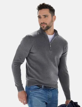 Ganti Pullover | Premium V-Ausschnitt Pullover mit Reißverschluss für Männer