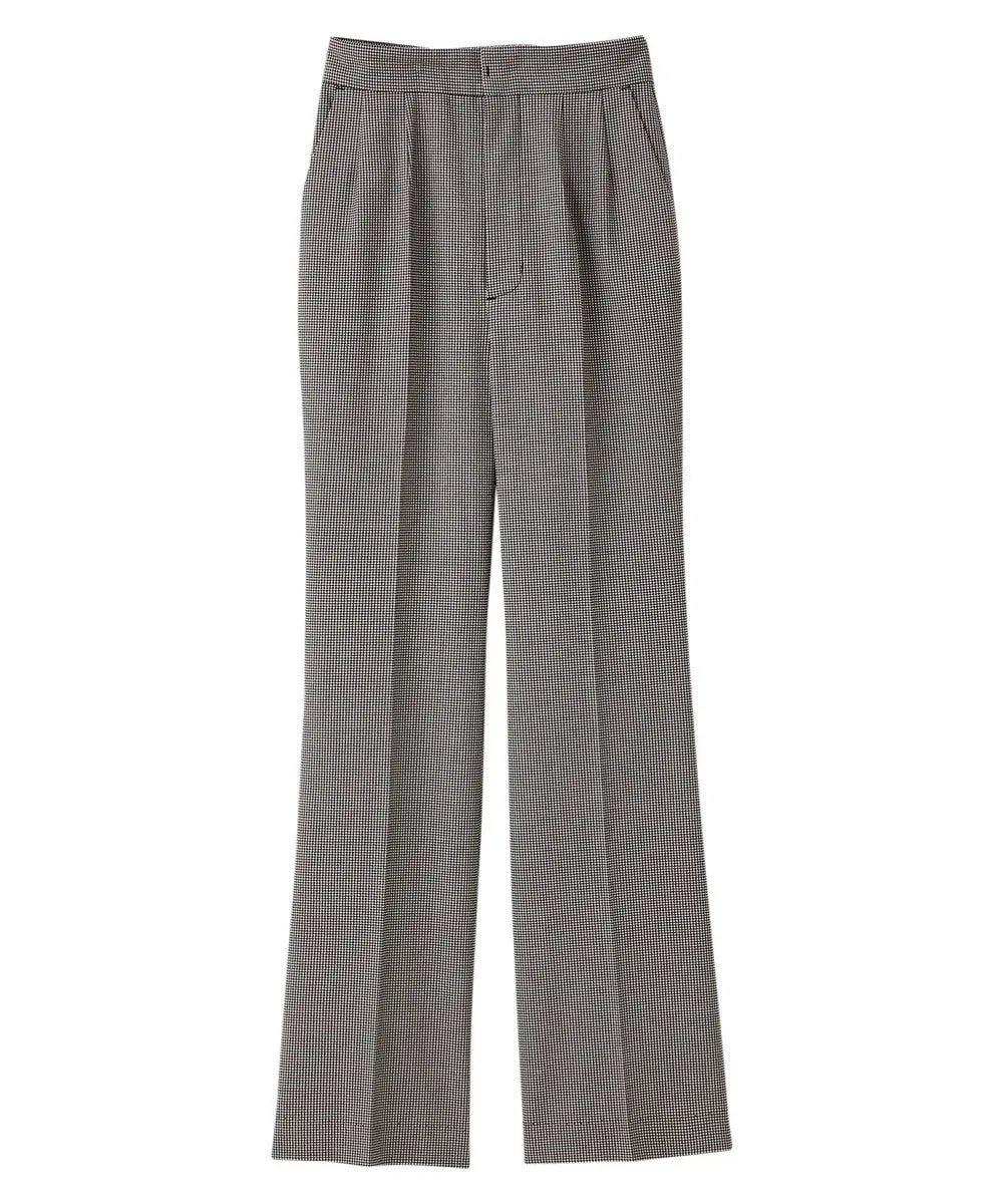gingham check flared pants