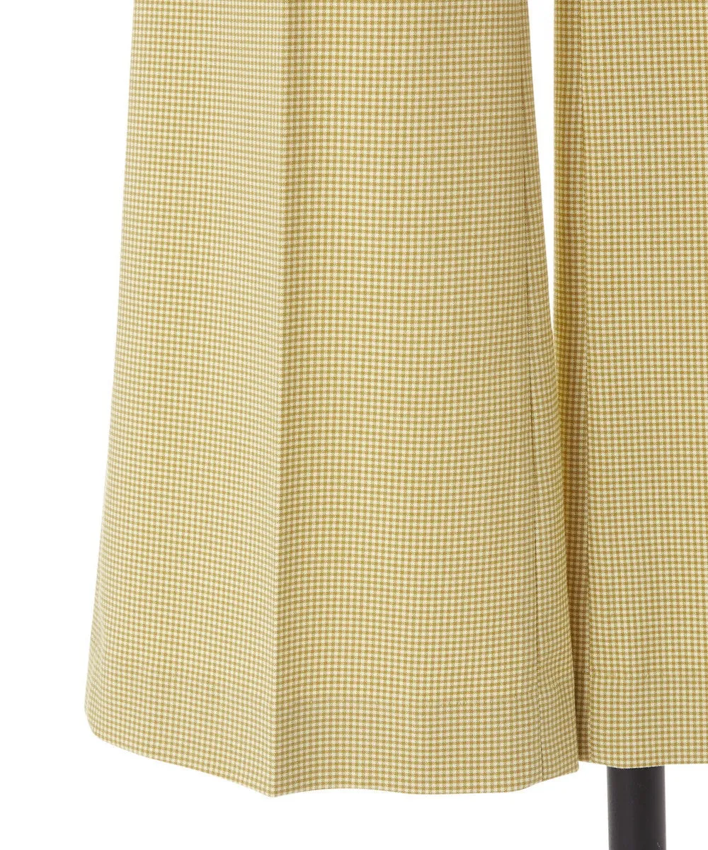 gingham check flared pants