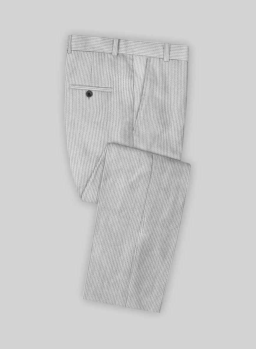 Gray Seersucker Pants