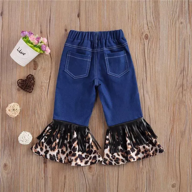 Grow Girl Fringed Flared Jeans