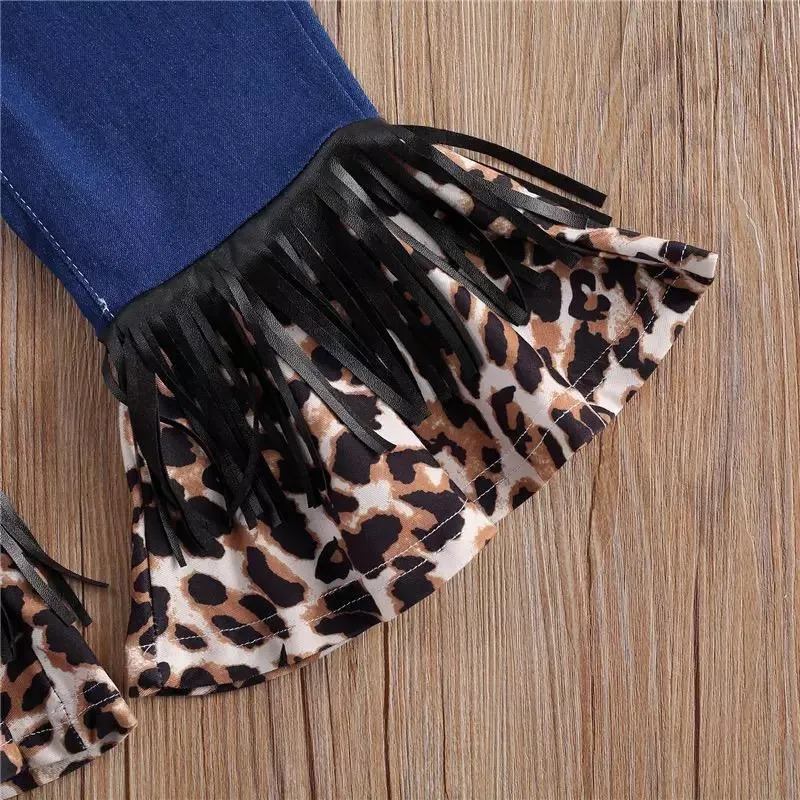 Grow Girl Fringed Flared Jeans