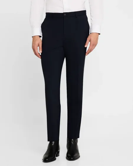 Hugo Boss Mens Slim Fit Genius Wool Dress Pants Blue 30 x 30