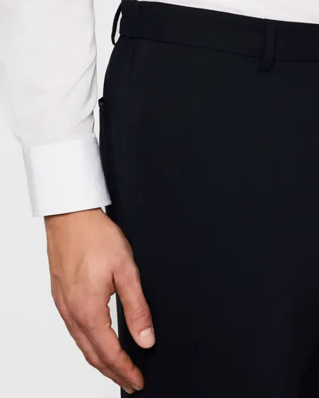 Hugo Boss Mens Slim Fit Genius Wool Dress Pants Blue 30 x 30
