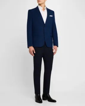 Hugo Boss Mens Slim Fit Genius Wool Dress Pants Blue 30 x 30